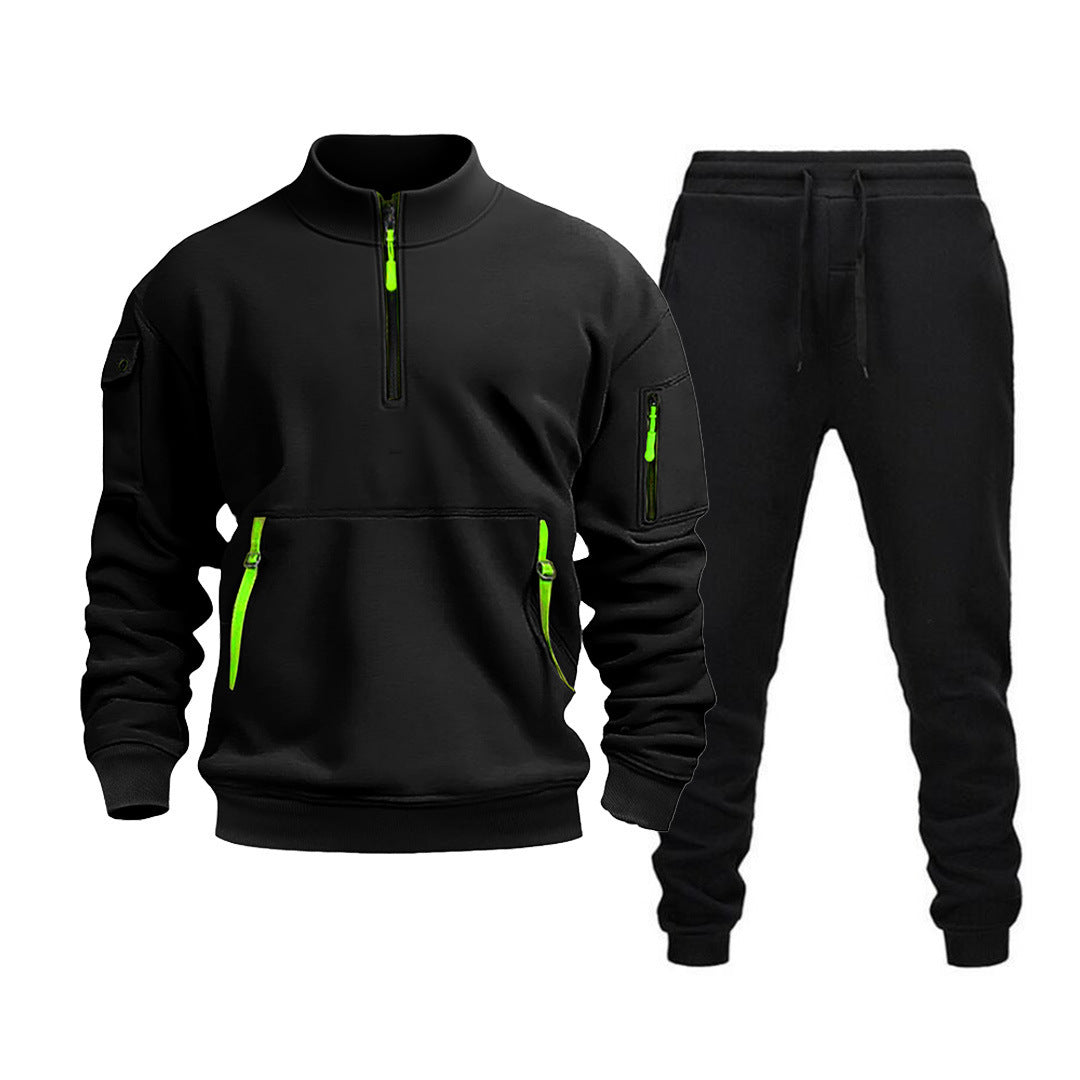Men's modern tracksuit with functional pockets and zipper details Lisslune