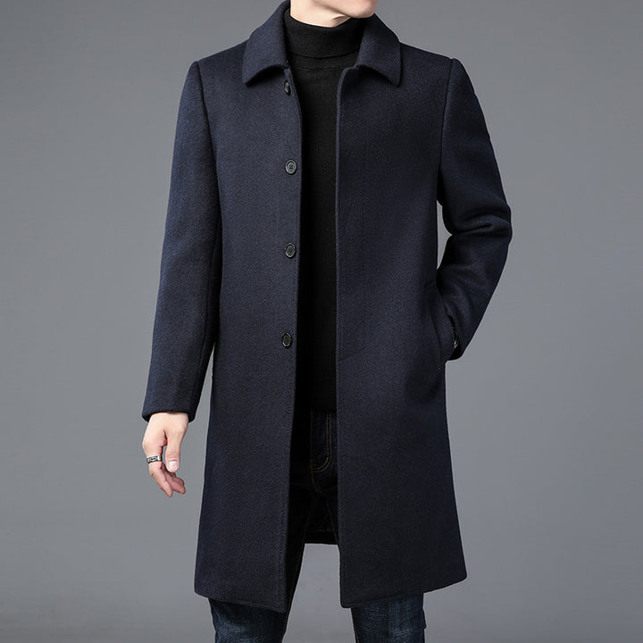 Men's Classic Wool Coat with Contemporary Cut Lisslune