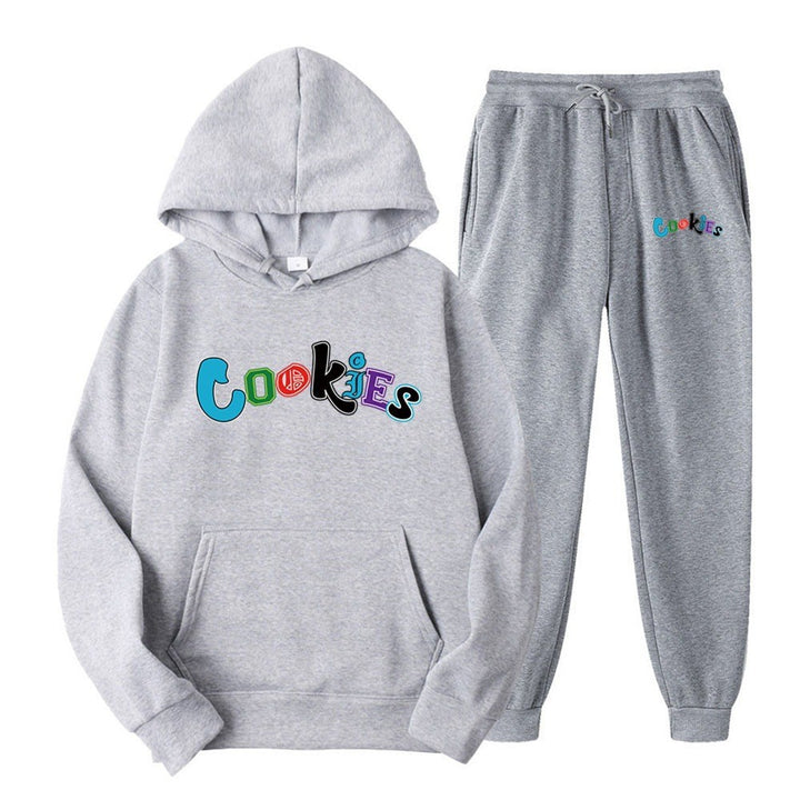 Women's Hoodie and Jogging Pants Set with Colorful Graphic Print Lisslune