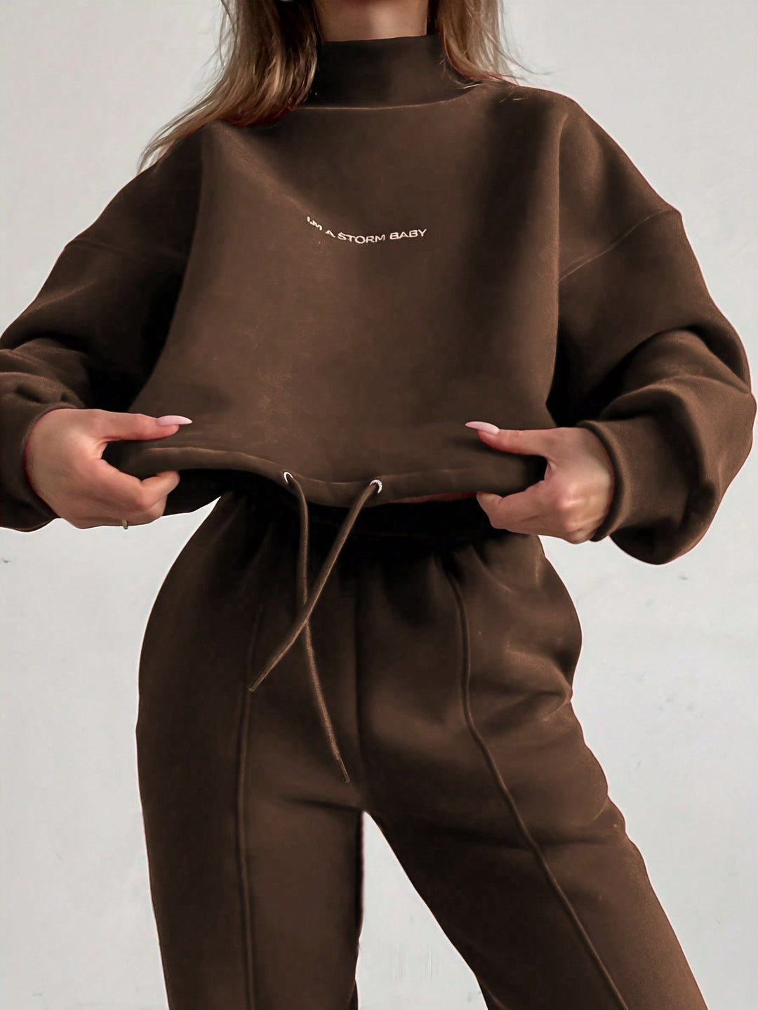 Women's sporty set with high collar and loose fit Lisslune
