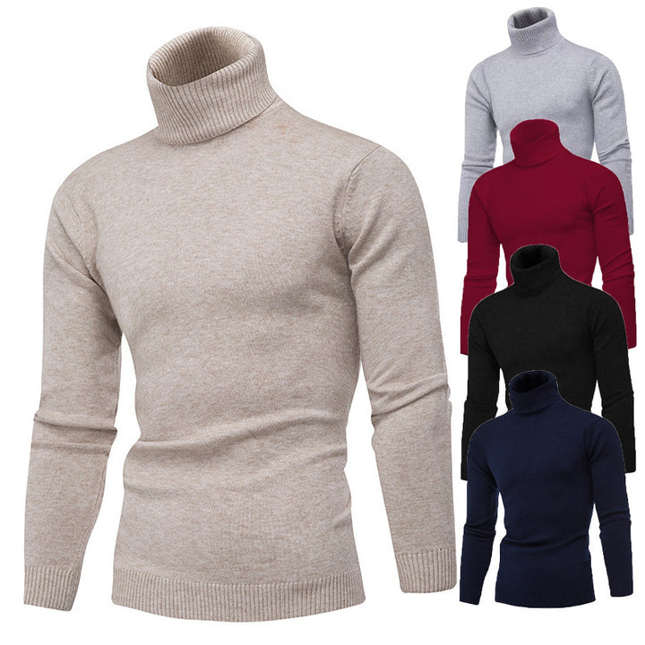 Men's turtleneck sweater made of fine cotton with a fitted cut Lisslune