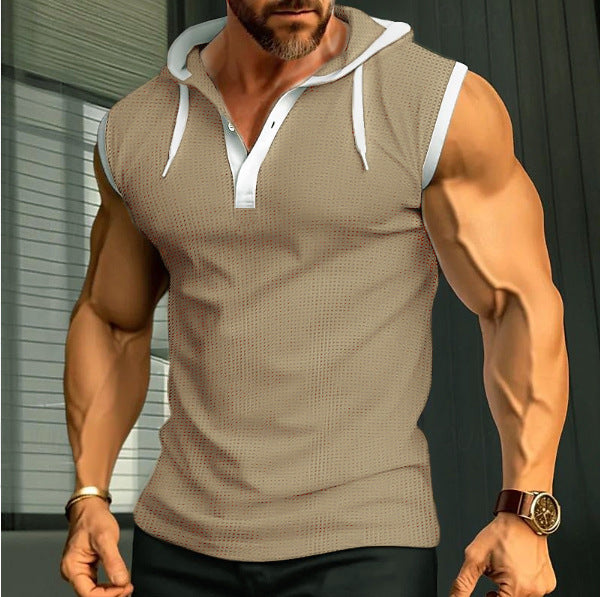 Men's Sleeveless Loose Fit Polo Shirt Lisslune