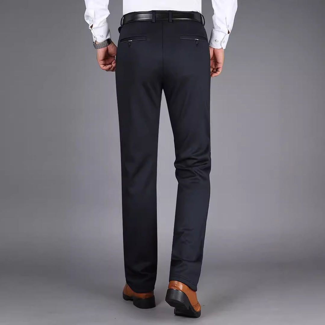 Men's business trousers with elegant fabric pattern and practical pockets Lisslune