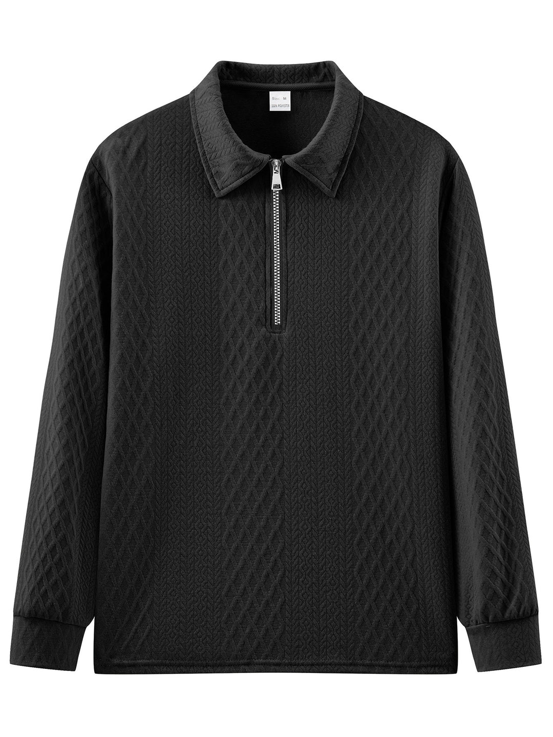 Men's sweatshirt with trendy stand-up collar and textured design Lisslune