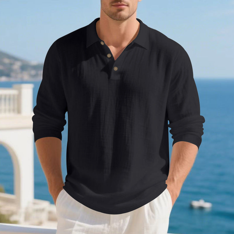 Men's long-sleeve polo shirt Lisslune