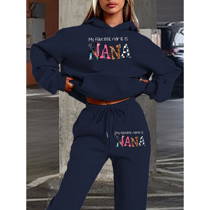 Women's tracksuit with creative lettering and comfortable fit Lisslune