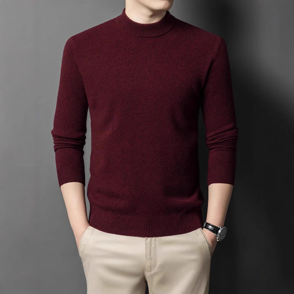 Men's fine knit sweater with high collar Lisslune