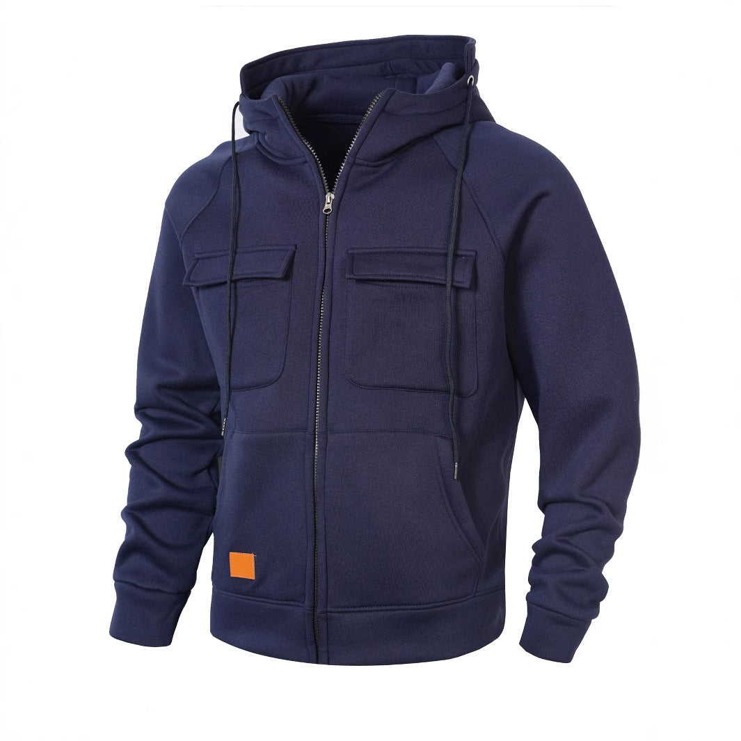 Men's hooded jacket with practical pockets and fashionable design Lisslune