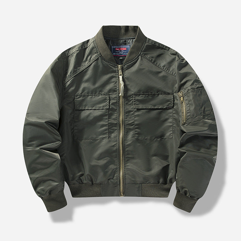Men's utility bomber jacket with multiple pockets and modular design Lisslune