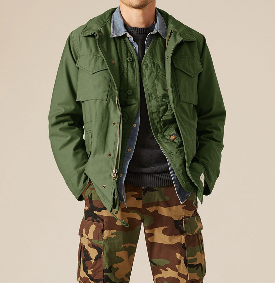 Men's functional jacket with practical pockets and removable hood collar Lisslune
