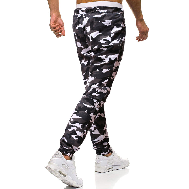Men's cargo pants with stylish camouflage design and elastic waistband Lisslune