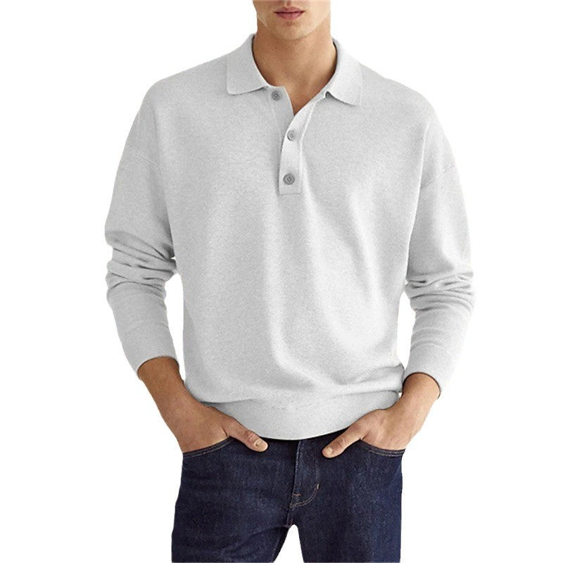 Men's sweater with modern polo collar and comfortable fit Lisslune