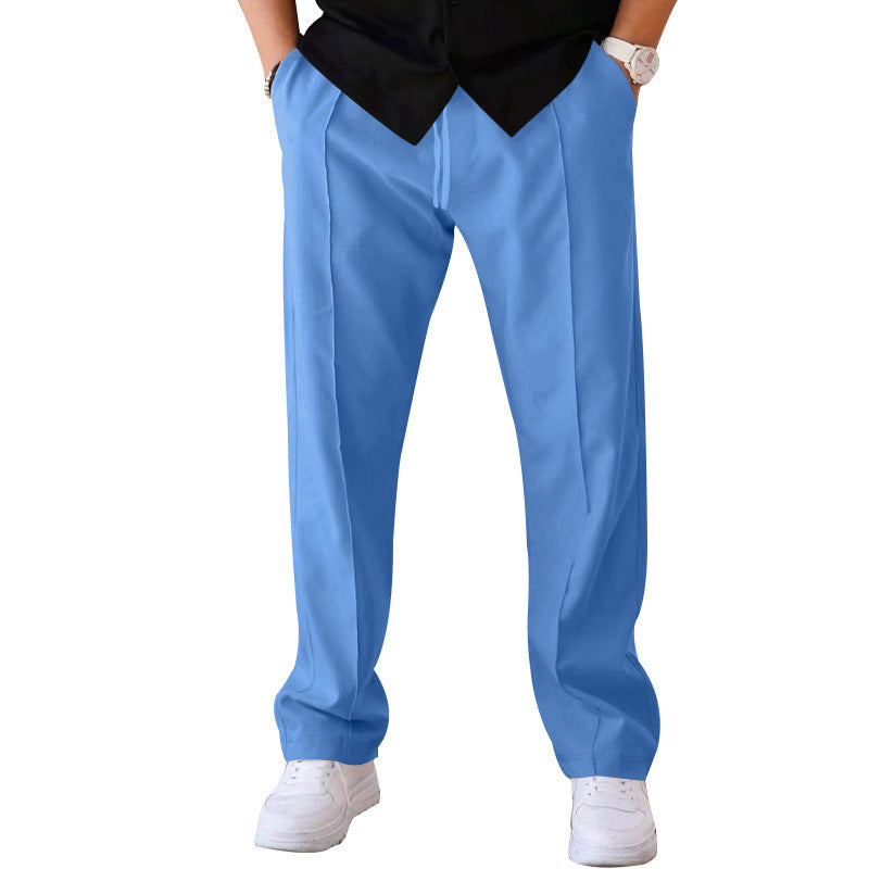 Men's elegant casual pants with a loose fit and practical side pockets Lisslune