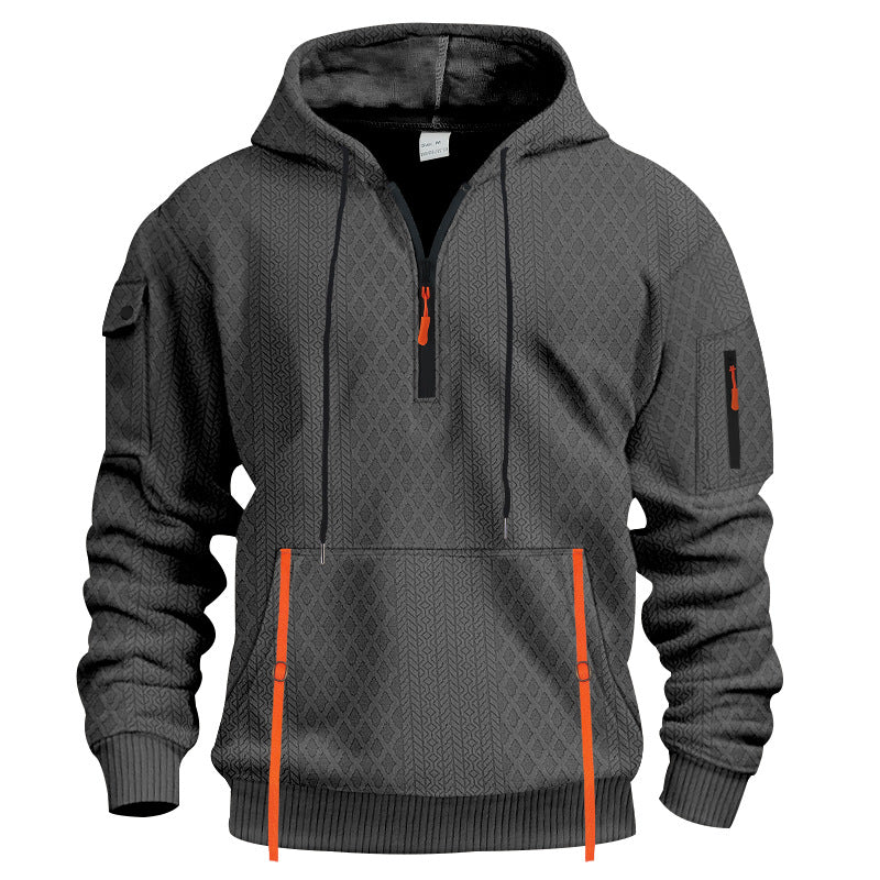 Men's functional hoodie with zipper and practical pockets Lisslune