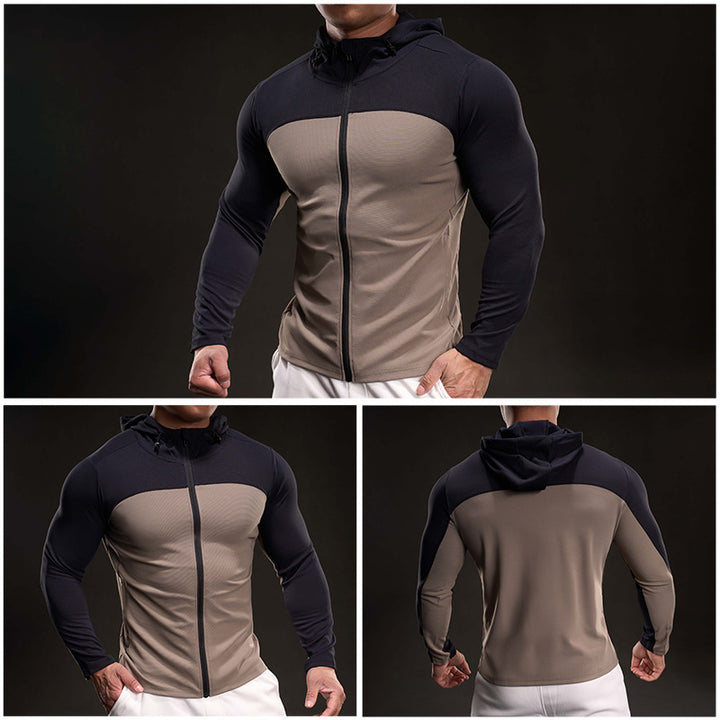 Men's Sports Jacket with Breathable Material and Practical Hood Lisslune