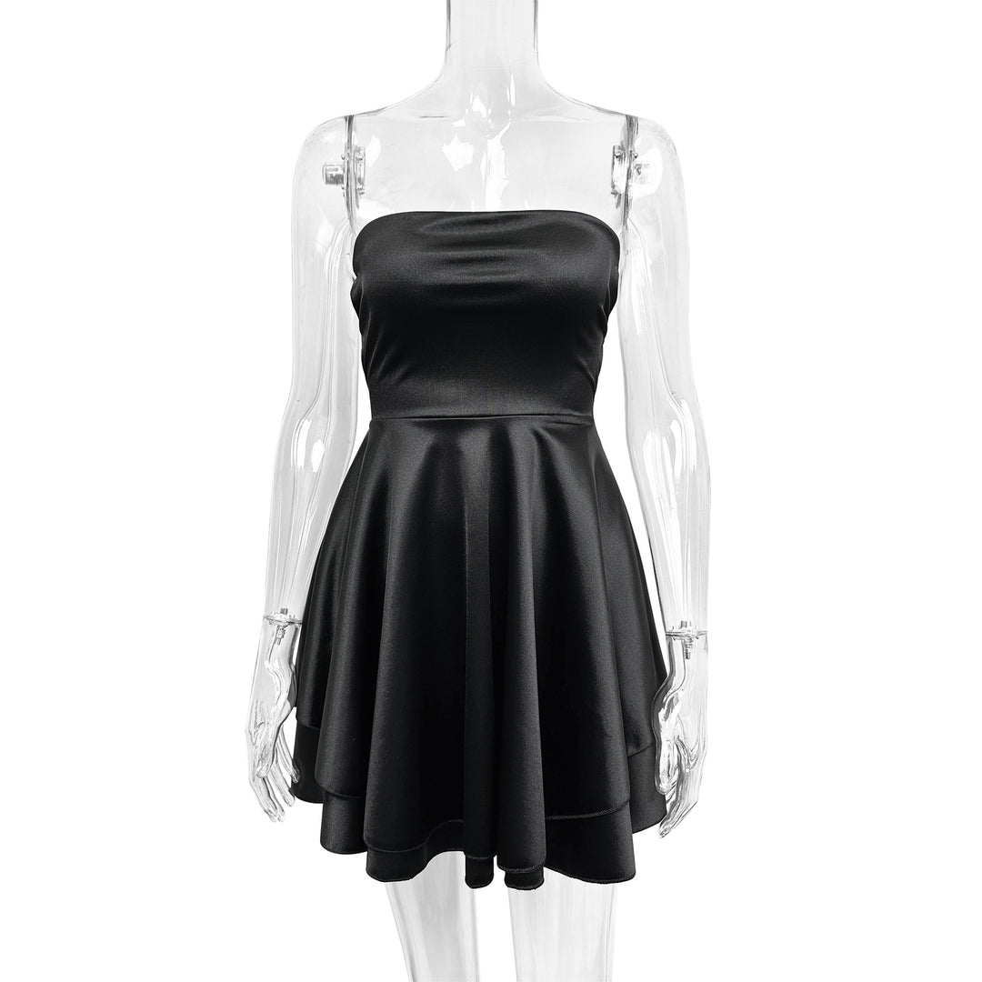 Damen Cocktailkleid mit schulterfreiem Design Lisslune