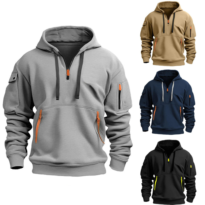 Men's Sporty Hoodies with Practical Zippered Pockets Lisslune