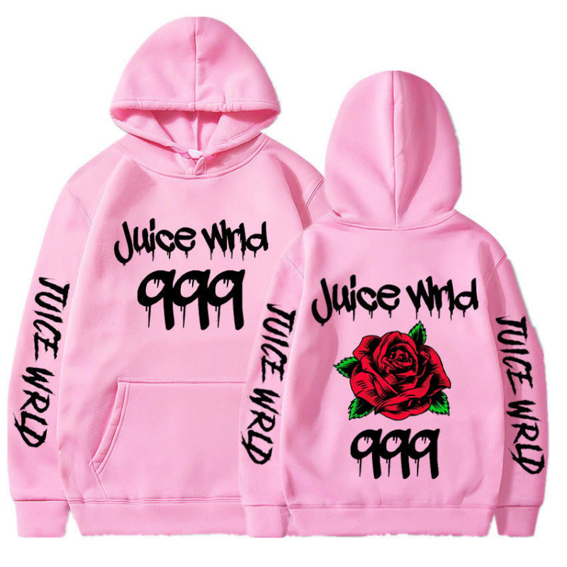 Women’s hoodie with striking graphic design and romantic rose motif Lisslune
