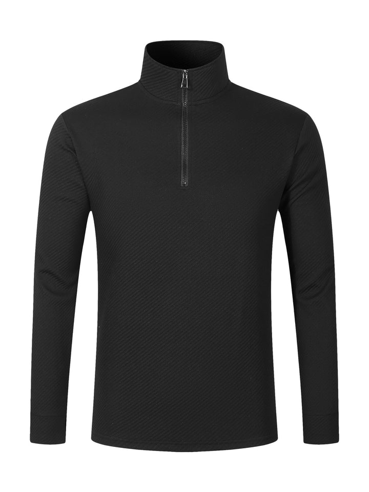 Men's functional pullover with short zipper and breathable material Lisslune