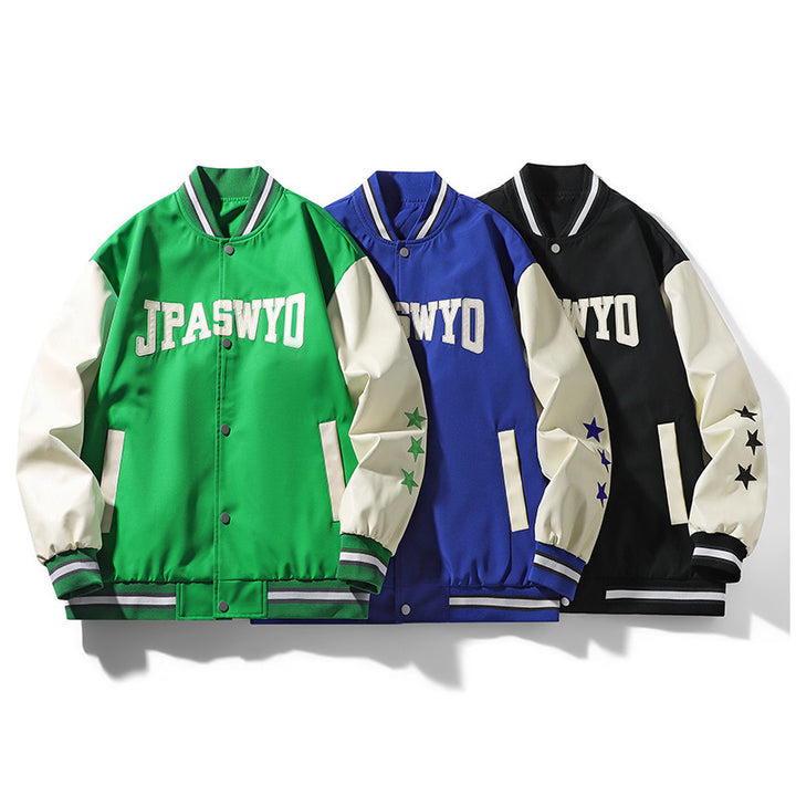 Men's sporty bomber jacket with stylish lettering Lisslune