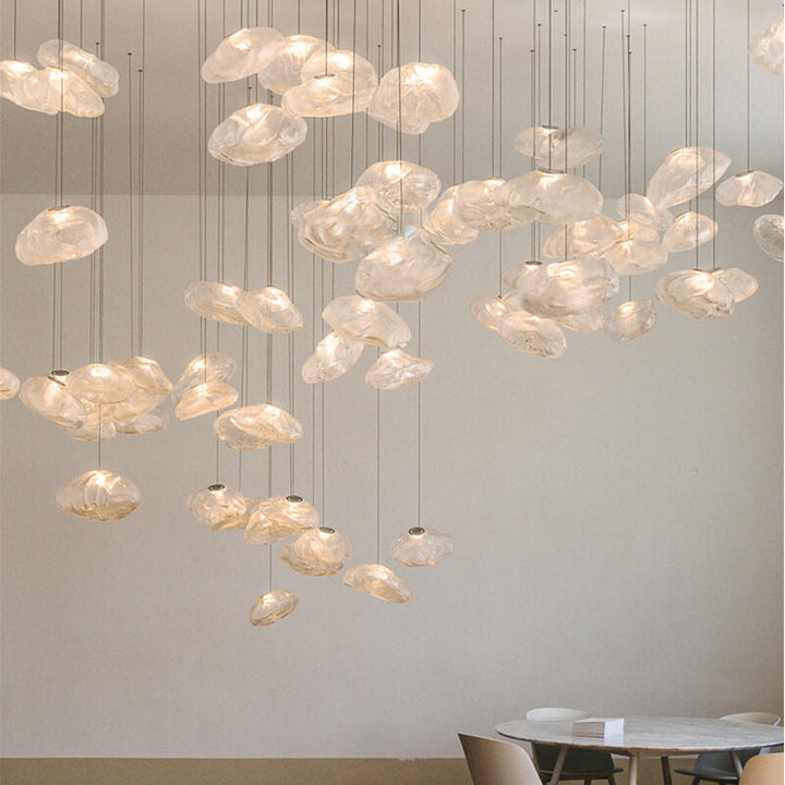 Lisslune | CloudNova Glass Pendant Light | Modern Design | Unique Cloud Look | Ambient Lighting