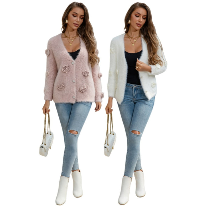 Women's soft cardigan with floral design Lisslune