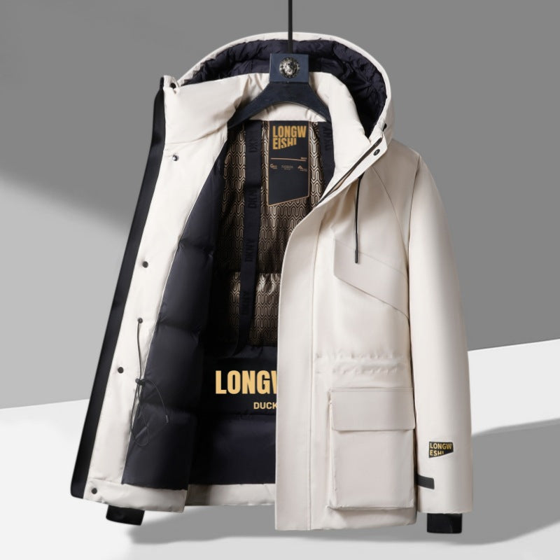 Men's insulated winter jacket with high collar and practical pockets Lisslune