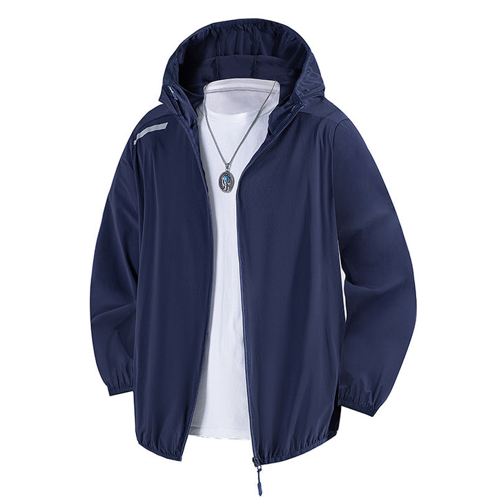 Men's lightweight training jacket with adjustable hood and breathable inserts Lisslune