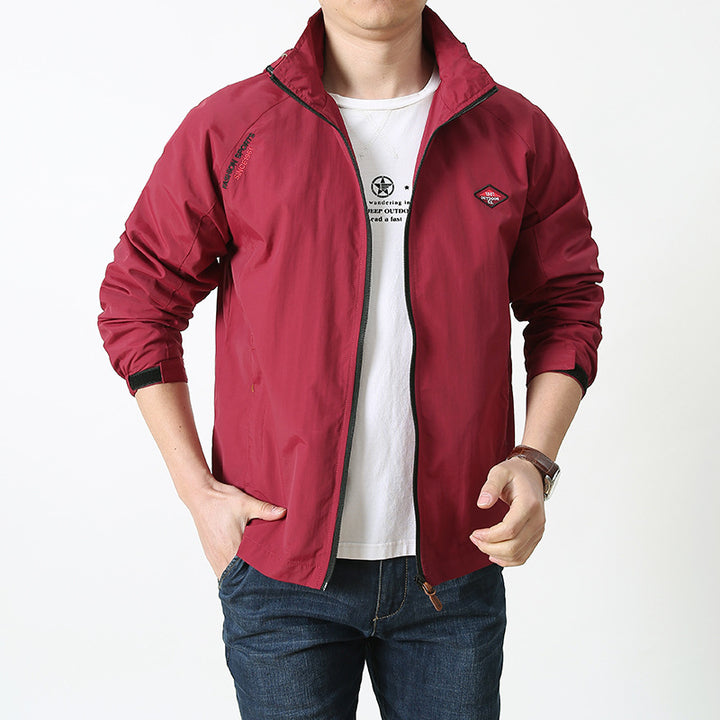 Men's Lightweight Outdoor Jacket with Breathable Material and Practical Design Lisslune
