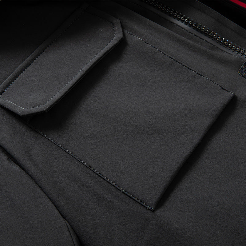 Men's Winter Jacket with Practical Pockets and Detachable Synthetic Fur Collar Lisslune
