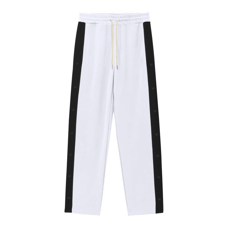 Men's sporty training pants with button design and elastic waistband Lisslune