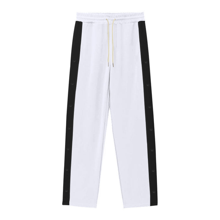 Men's sporty training pants with button design and elastic waistband Lisslune