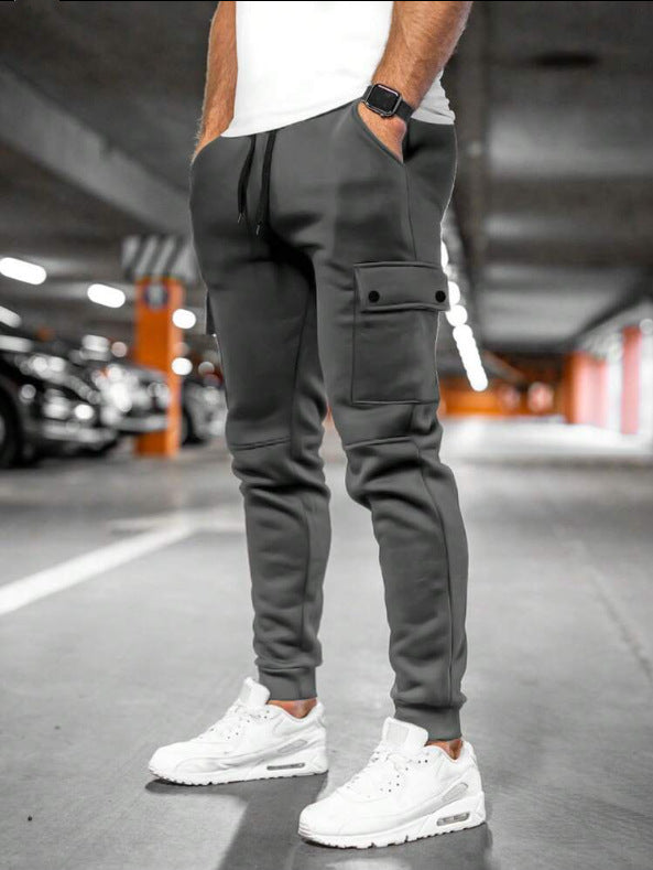 Men's Functional Cargo Jogging Pants with Practical Side Pockets Lisslune