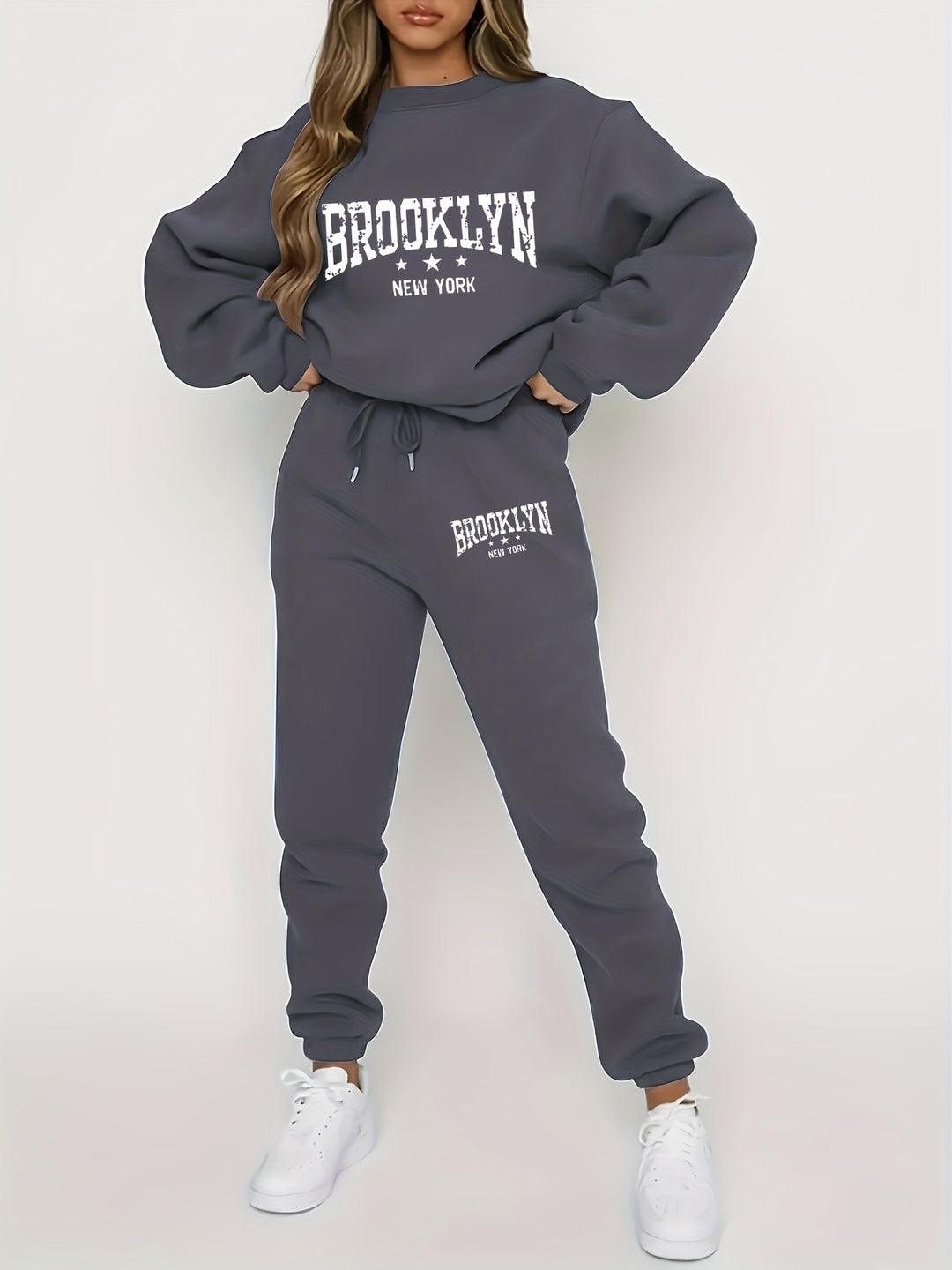 Women's hoodie and jogger set with urban Brooklyn design Lisslune