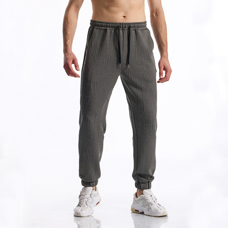 Men's sporty leisure pants with elastic waistband and side pockets Lisslune