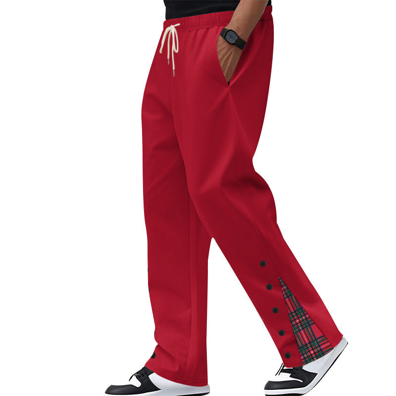 Men's leisure pants with elastic waistband and side pockets Lisslune