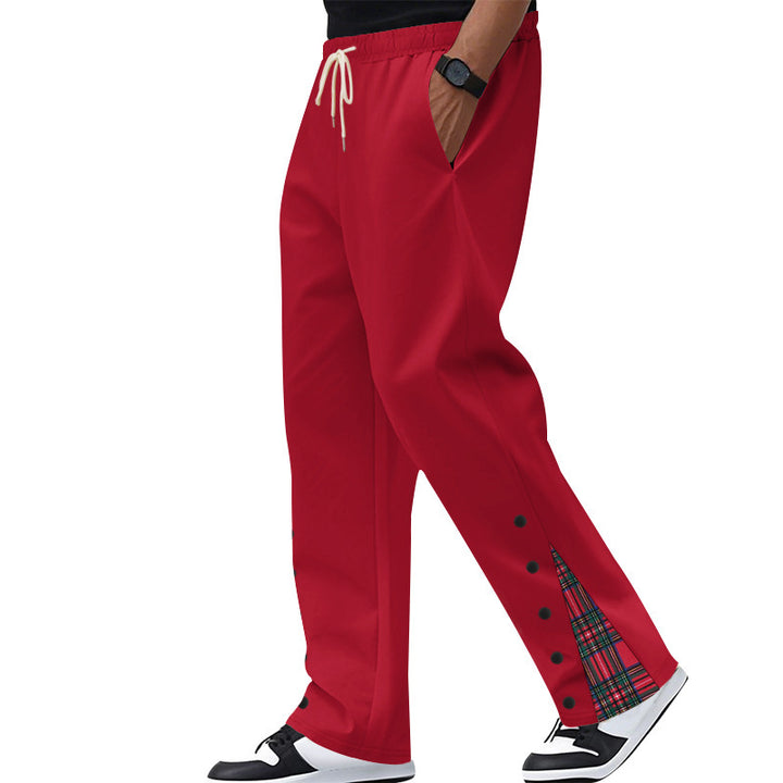 Men's leisure pants with elastic waistband and side pockets Lisslune