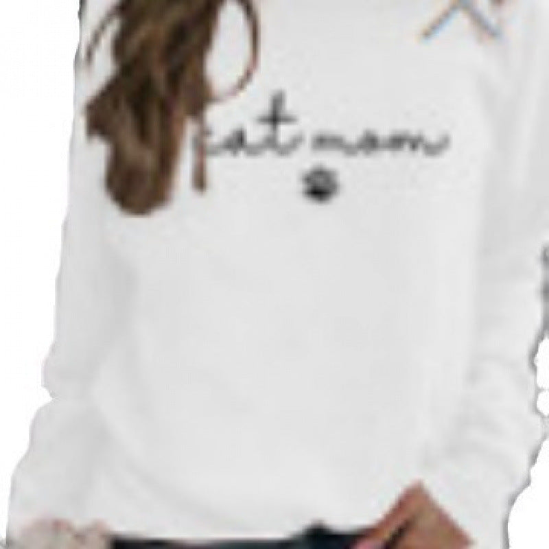 Ladies sweatshirt with creative cat mom design Lisslune