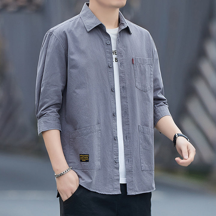 Men's casual shirt blouse with practical pockets and modern cut Lisslune