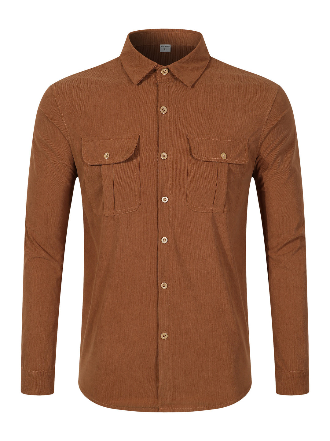 Men's long-sleeve shirt with practical chest pockets and durable fabric Lisslune