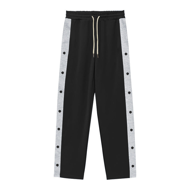 Men's sporty jogging pants with snap button details Lisslune