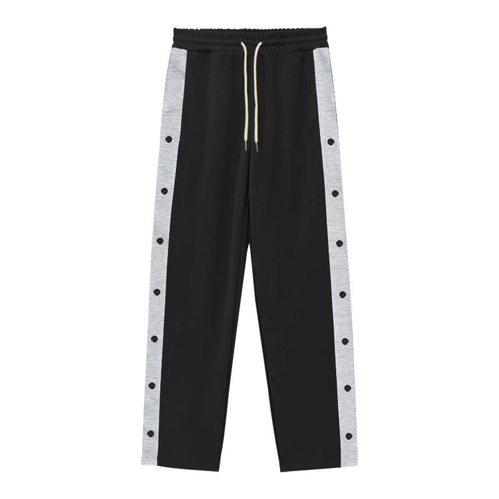 Men's sporty jogging pants with snap button details Lisslune
