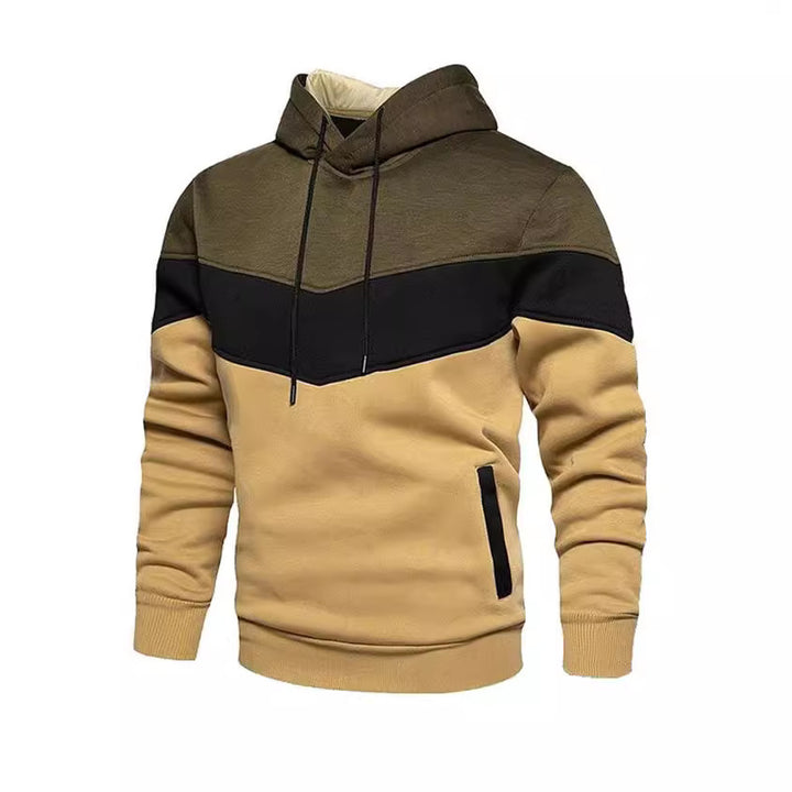 Men's Stylish Hoodie with Innovative Color Block Design Lisslune