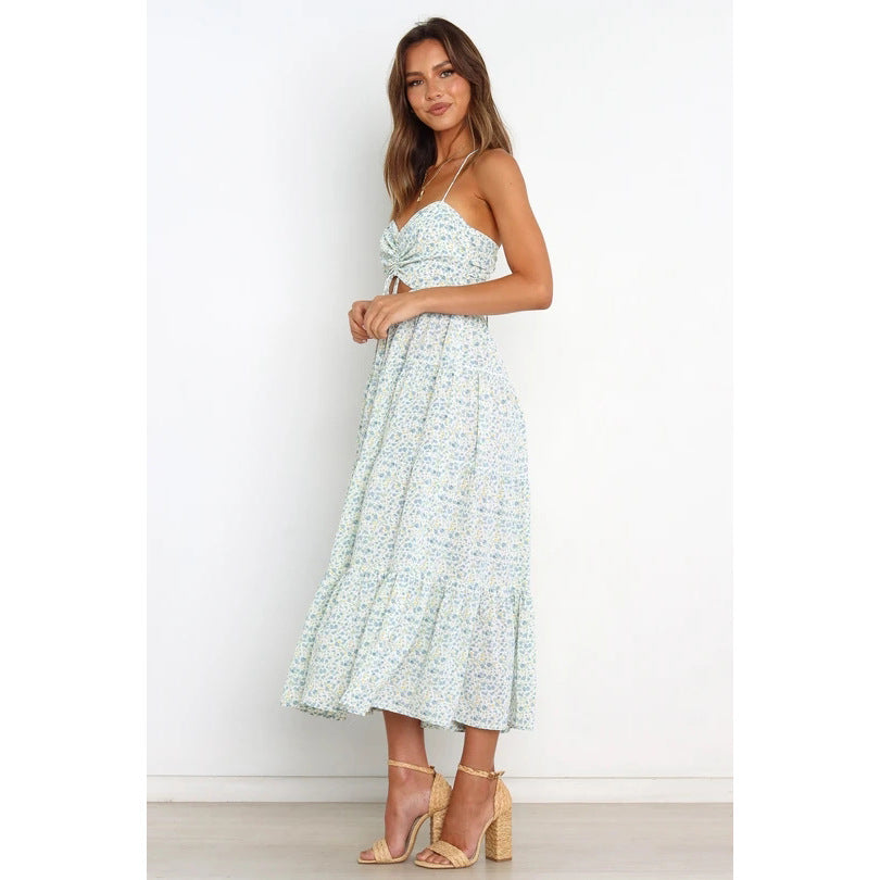Women’s maxi dress with sophisticated cut-out and flowing skirt Lune London