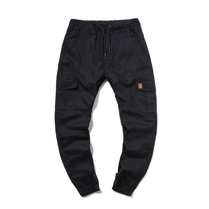 Men's cargo pants with elastic waistband and practical side pockets Lisslune