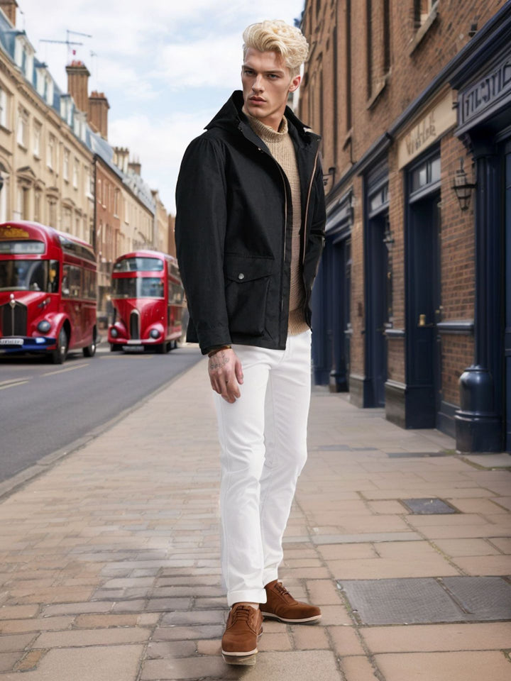 Men's functional transition jacket with adjustable hood collar Lisslune