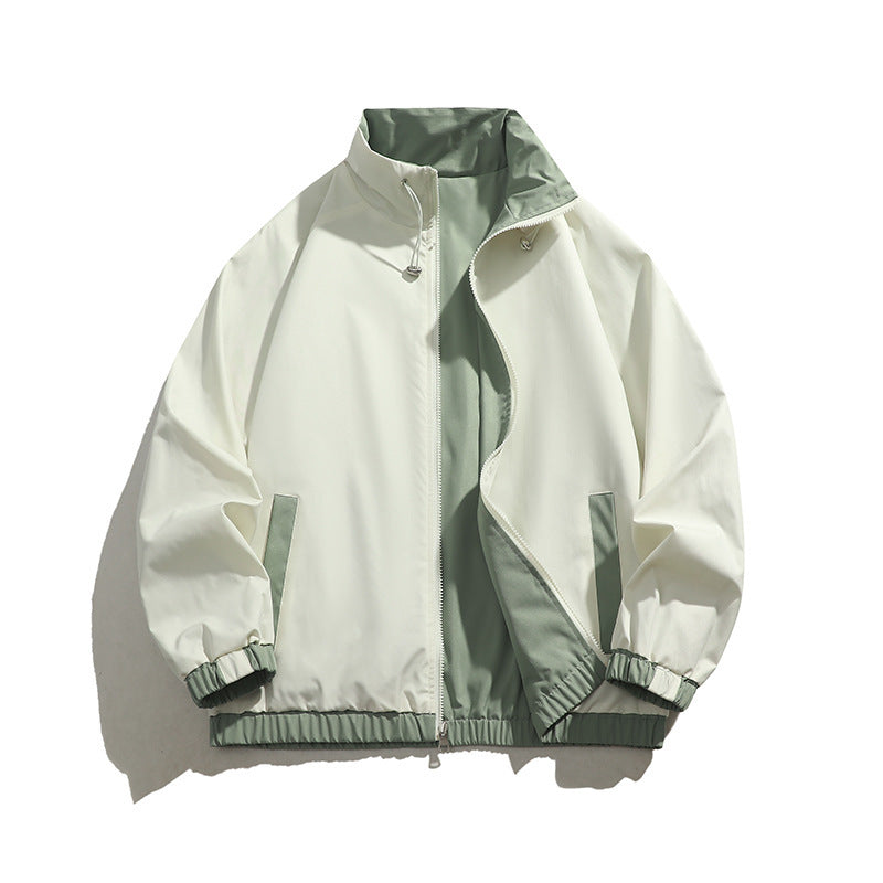 Men's sporty transitional jacket with elastic cuffs and practical zippered pockets Lisslune