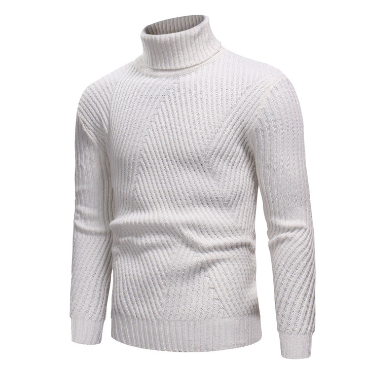 Men's high-quality turtleneck sweater in structured design Lisslune
