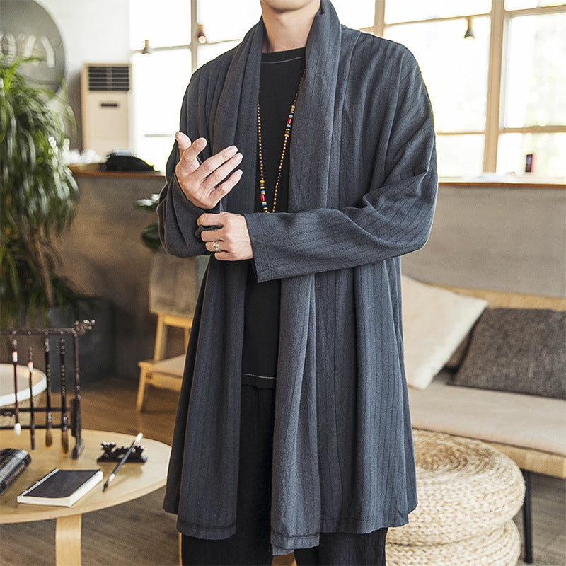 Men's casual kimono jacket with elegant cut and soft fabric Lisslune