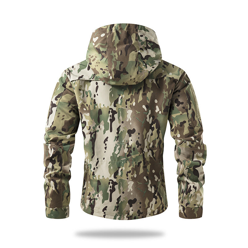 Men's Technical Outdoor Jacket with Insulating Filling and Adjustable Hood Collar Lisslune
